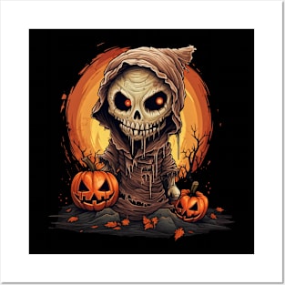 Eerie Halloween Ghoul, Spooky Season Delight Posters and Art